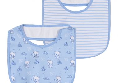 Βρεφική σαλιάρα 2 τεμάχια για αγόρι (one size) | ΑΝΟΙΧΤΟ ΓΑΛΑΖΙΟ - Energiers - 